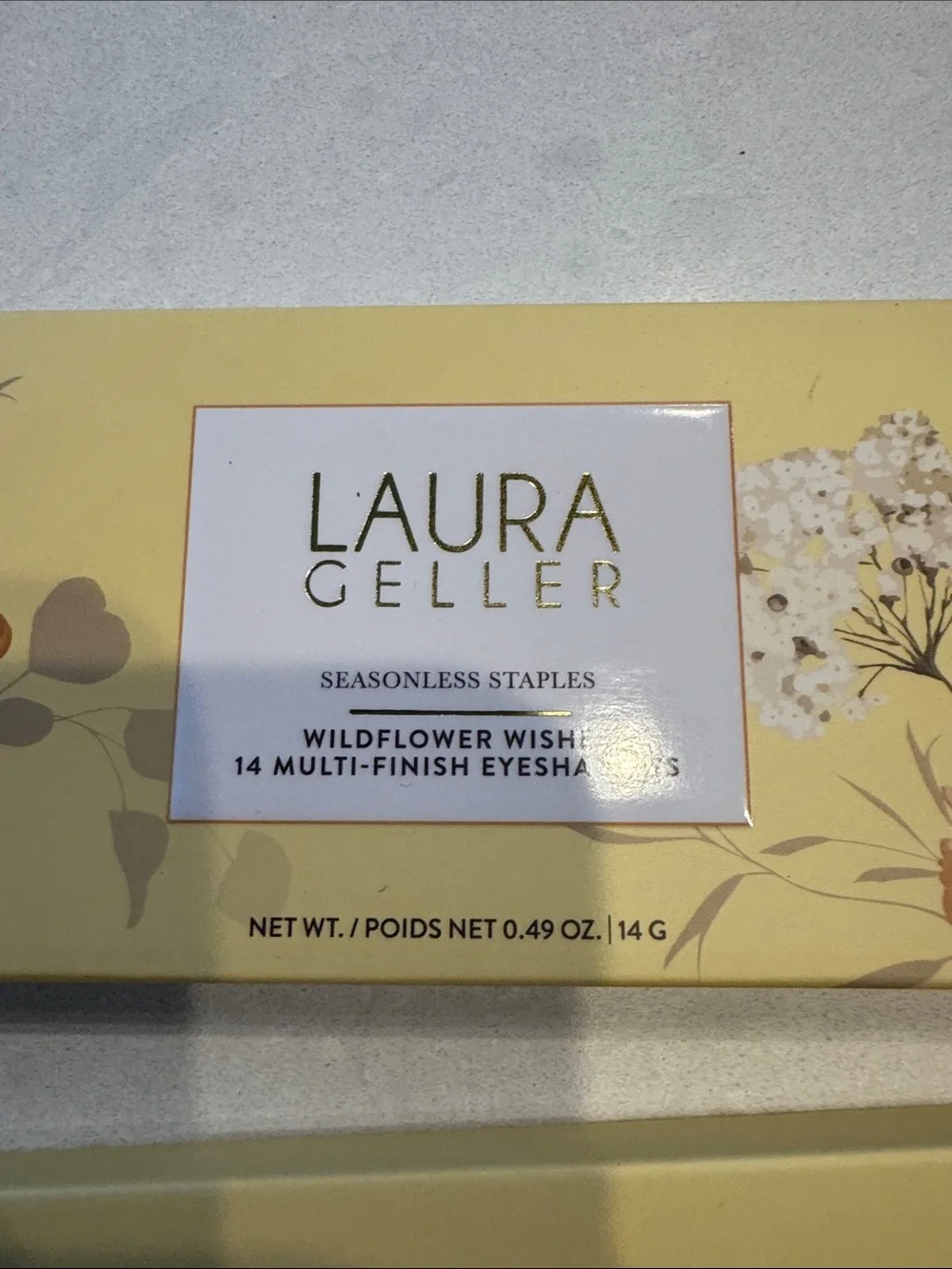 Laura Geller Wildflower Wishes Eyeshadow Palettes - Yellow Floral Packaging